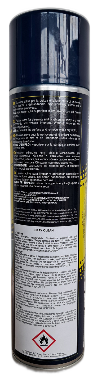 Frescura SKAYCLEAN - Detergente Schiuma Attiva Senza Siliconi per Cruscotto e Abitacolo