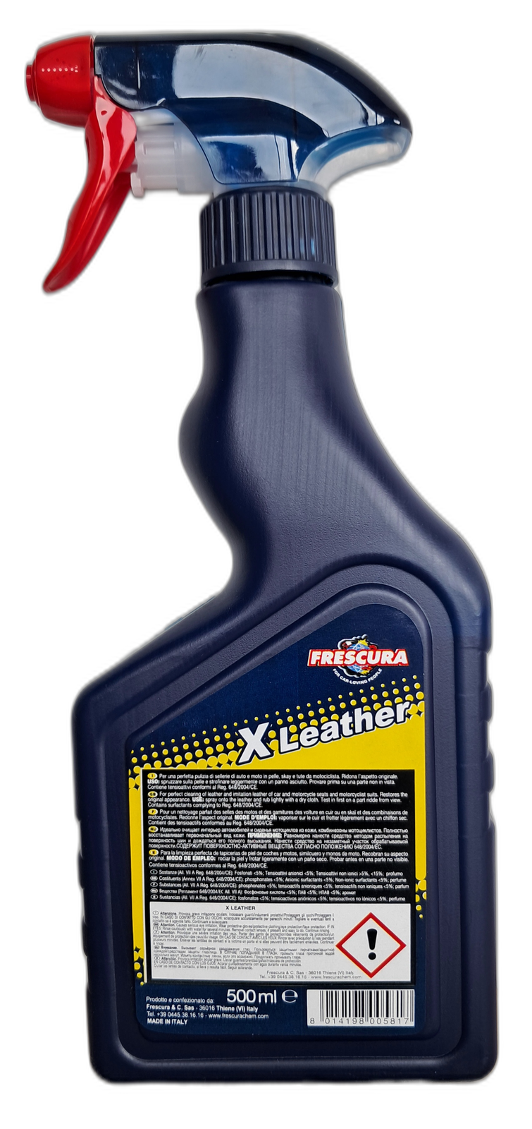 Frescura X LEATHER - Detergente Delicato per Sedili in Pelle e Tute da Moto